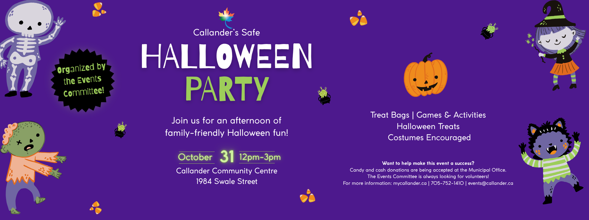 Callander Safe Halloween Returns October 31